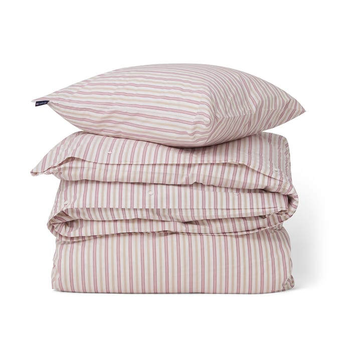 Dobby striped cotton poplin 床上用品套装 - 红色-米色-白色 - Lexington