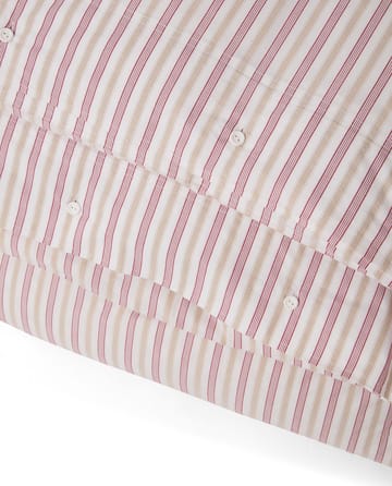 Dobby striped cotton poplin 床上用品套装 - 红色-米色-白色 - Lexington