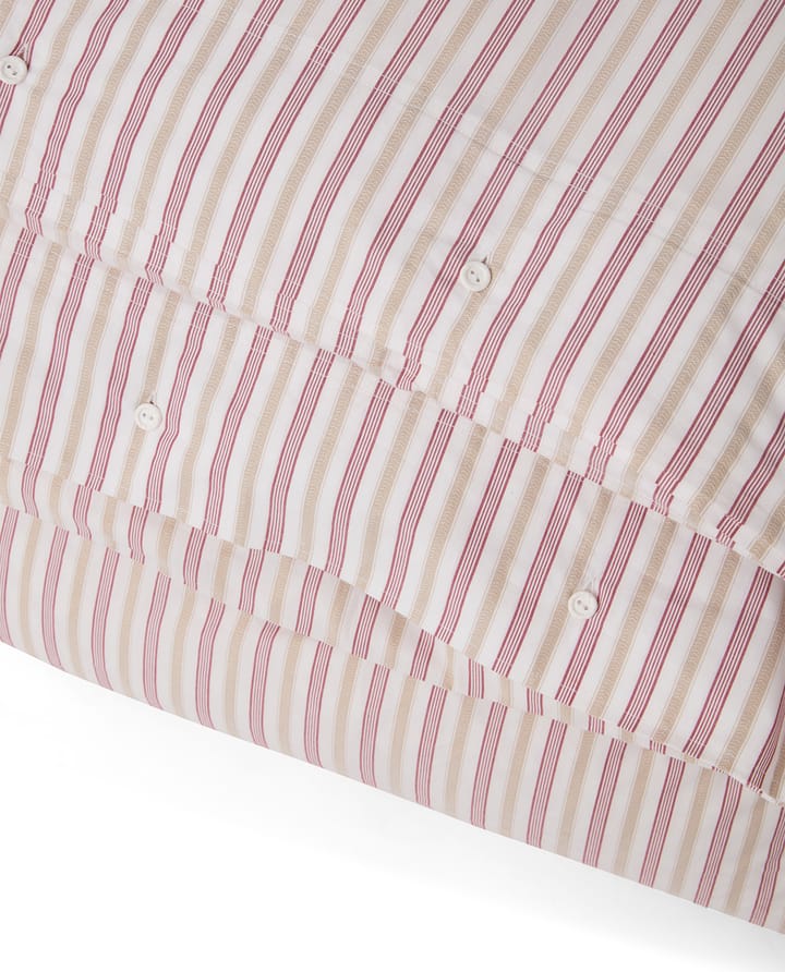 Dobby striped cotton poplin 床上用品套装, 红色-米色-白色 Lexington