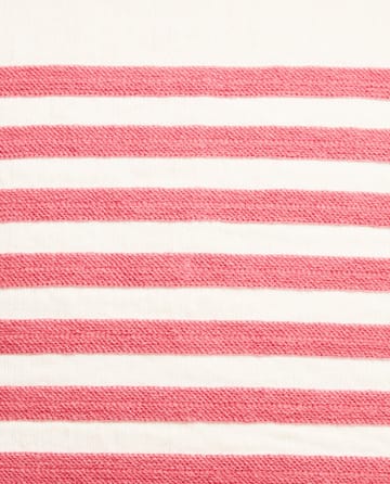 Embroidery Striped Linen/Cotton 靠枕套 50x50 cm - 米白色-红色 - Lexington