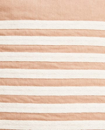 Embroidery Striped Linen/Cotton 靠枕套 50x50 cm - 米色-白色 - Lexington