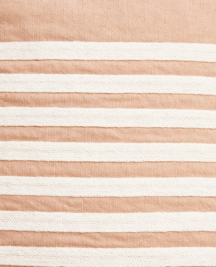 Embroidery Striped Linen/Cotton 靠枕套 50x50 cm - 米色-白色 - Lexington