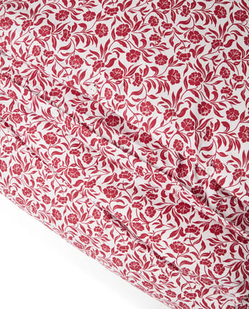 Flower printed cotton sateen 床上用品套装 - 白色-红色 - Lexington