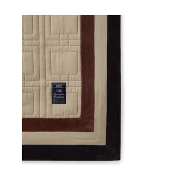 Graphic Quilted Organic Cotton 床罩 240x260 cm - Light beige-brown-dark grey - Lexington