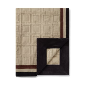 Graphic Quilted Organic Cotton 床罩 240x260 cm - Light beige-brown-dark grey - Lexington