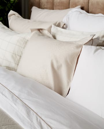 Hotel Percale duvet cover 150x210 cm - 白色-浅米色 - Lexington