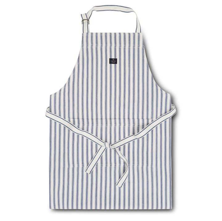 Icons Herringbone Striped 围裙 - 蓝色-白色 - Lexington