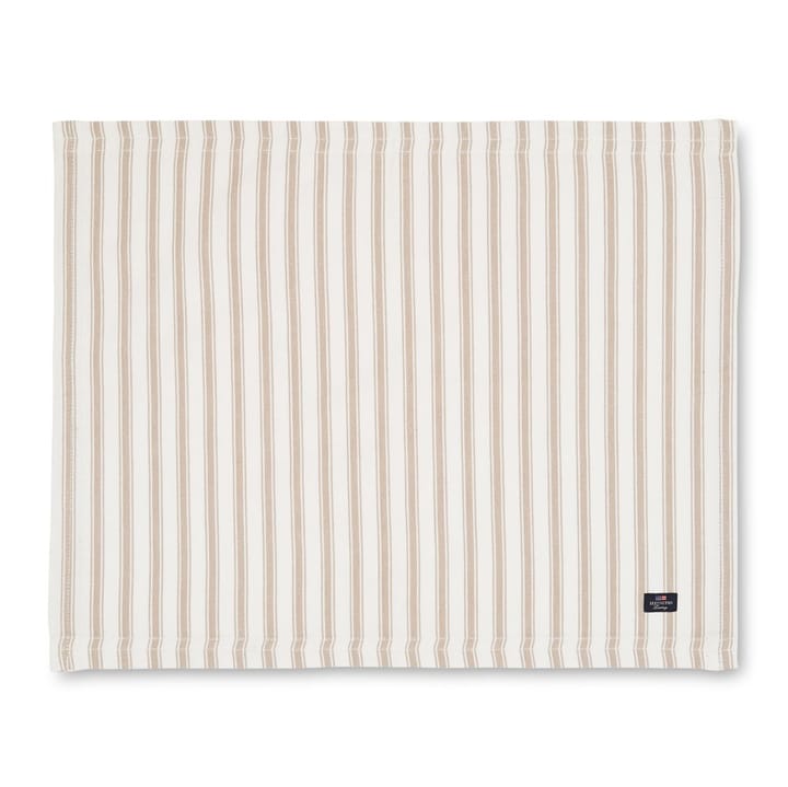 Icons Herringbone Striped 餐垫  40x50 cm - 米色-白色 - Lexington