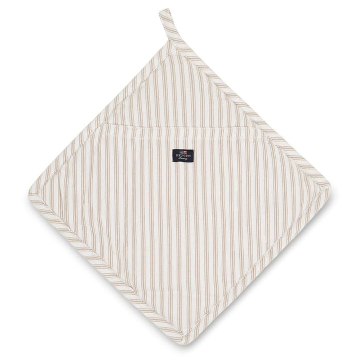 Icons Herringbone Striped pot holder - 米色-白色 - Lexington