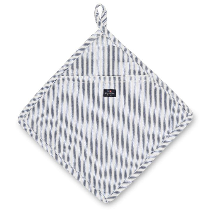 Icons Herringbone Striped pot holder - 蓝色-白色 - Lexington