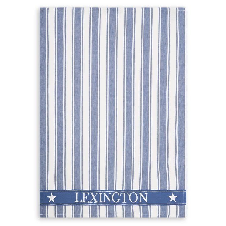 Icons Waffle Striped 厨房巾  50x70 cm - 蓝色-白色 - Lexington