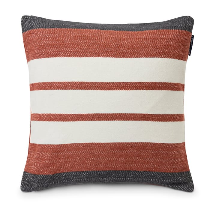 Irregular Striped Cotton 枕头套 50x50 cm - Copper-灰色 - Lexington