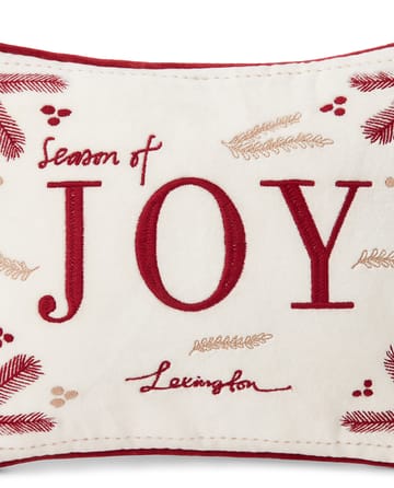 Joy organic cotton velvet 靠枕|靠垫 30x40 cm - 白色-红色 - Lexington