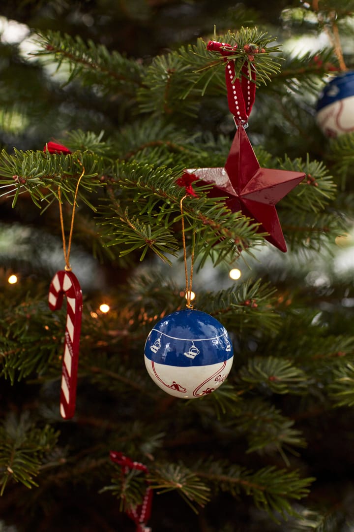 Lexington Papier Maché 圣诞树 ball 两件套装
 - 蓝色-白色-红色 - Lexington