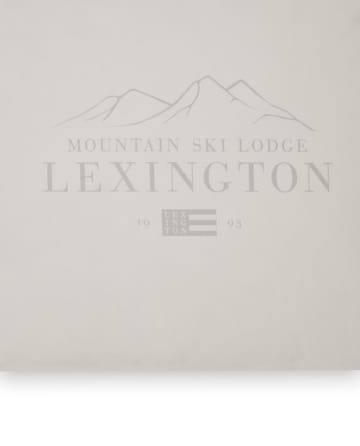 Lexington Printed Cotton Poplin 枕头套 50x60 cm - 白色-浅绿色 - Lexington