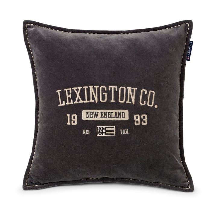 Logo Message Velvet 枕头套 50x50 cm, 灰色 Lexington