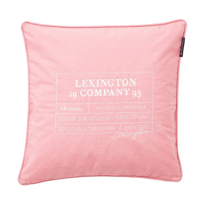 Logo Organic Cotton Canvas 靠枕套 50x50 cm - 粉色 - Lexington