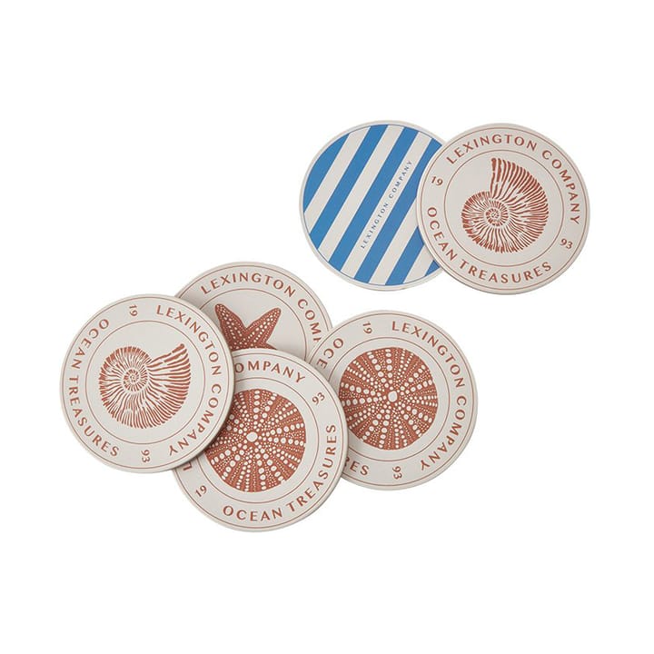 Ocean Treasures coasters 六件套装 - 蓝色 - Lexington