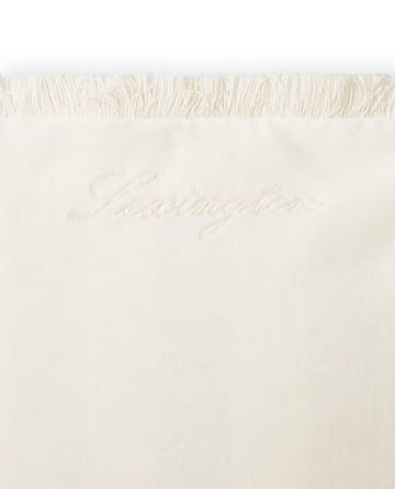 Organic cotton velvet fringe 靠枕套 50x50 cm. - 白色 - Lexington