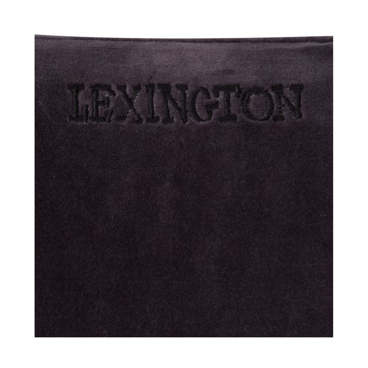 Patched Organic Cotton Velvet 靠枕套 50x50 cm - Dark grey-light beige - Lexington