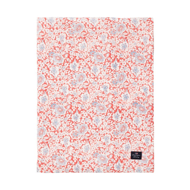 Printed Flowers Recycled Cotton �桌布 150x350 cm - 珊瑚红 - Lexington