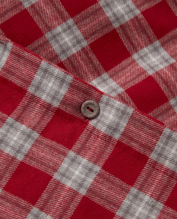 Red Checked Cotton Flannel 床上用品套装 - 50x60 cm. 150x210 cm - Lexington