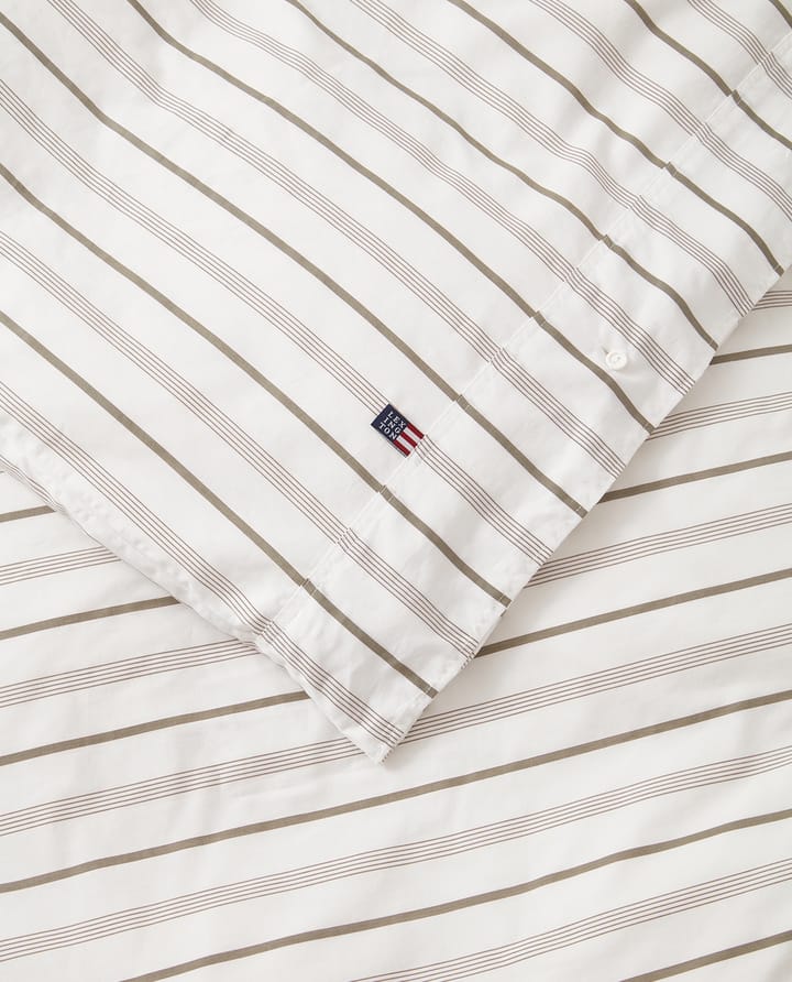 Striped Cotton Poplin 床上用品套装 150x210 cm, 白色 Lexington