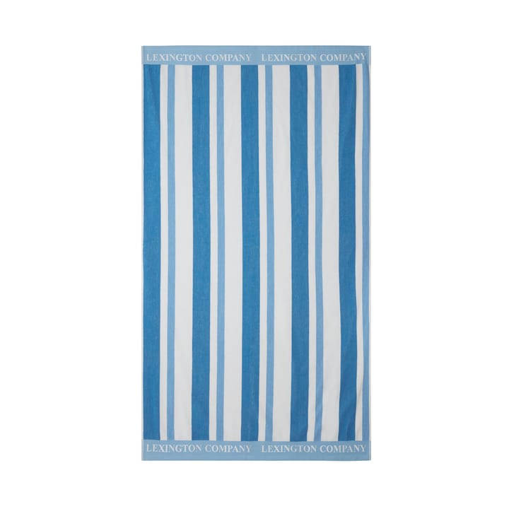 Striped Cotton Terry beach 毛巾 100x180 cm - 蓝色 - Lexington