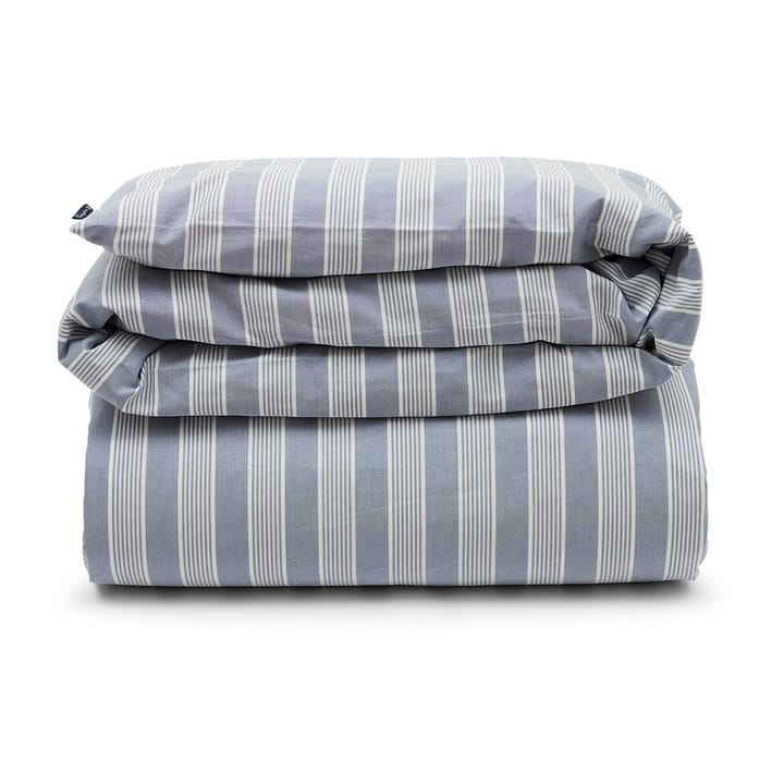 Striped Lyocell Cotton duvet cover 150x210 cm - 蓝色-白色 - Lexington