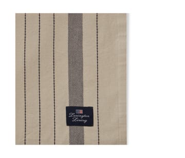 Striped Organic Cotton 桌布 150x250 cm - Beige-dark grey - Lexington