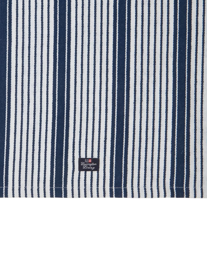 Striped organic cotton 厨房巾 50x70 cm - 藏青 - Lexington