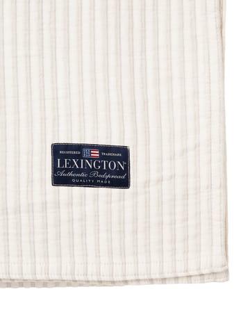 Striped Reversible Organic Cotton 床罩 260x240 cm - 米白色 - Lexington