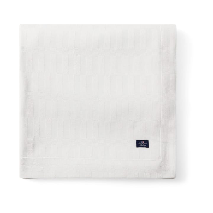 White jacquard cotton 桌布 150x250 cm - 白色 - Lexington