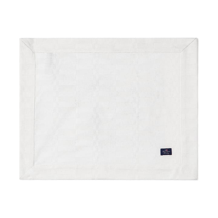 White jacquard cotton 餐垫 40x50 cm - 白色 - Lexington