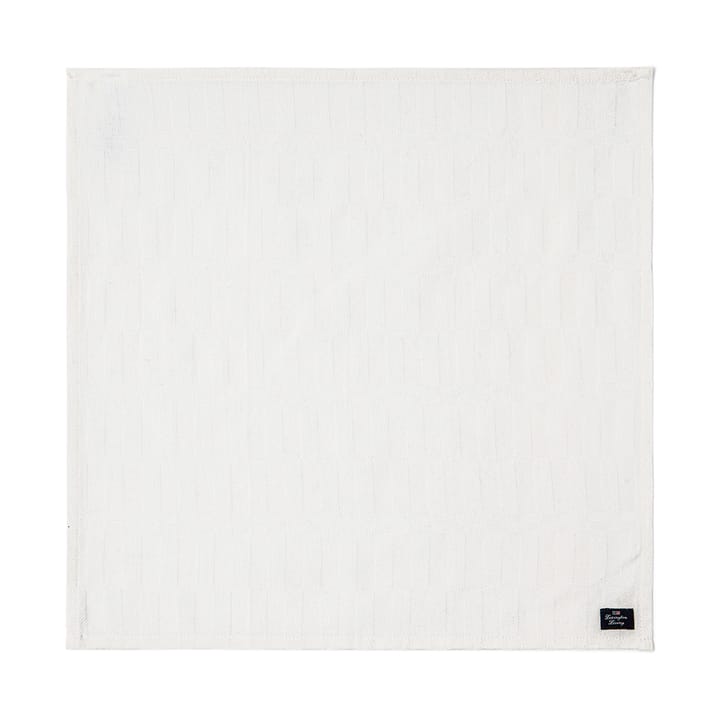 White jacquard cotton 餐巾纸 50x50 cm, 白色 Lexington