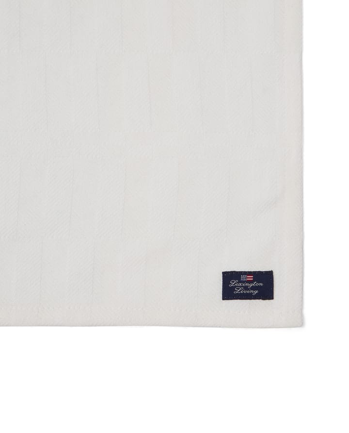 White jacquard cotton 餐巾纸 50x50 cm, 白色 Lexington