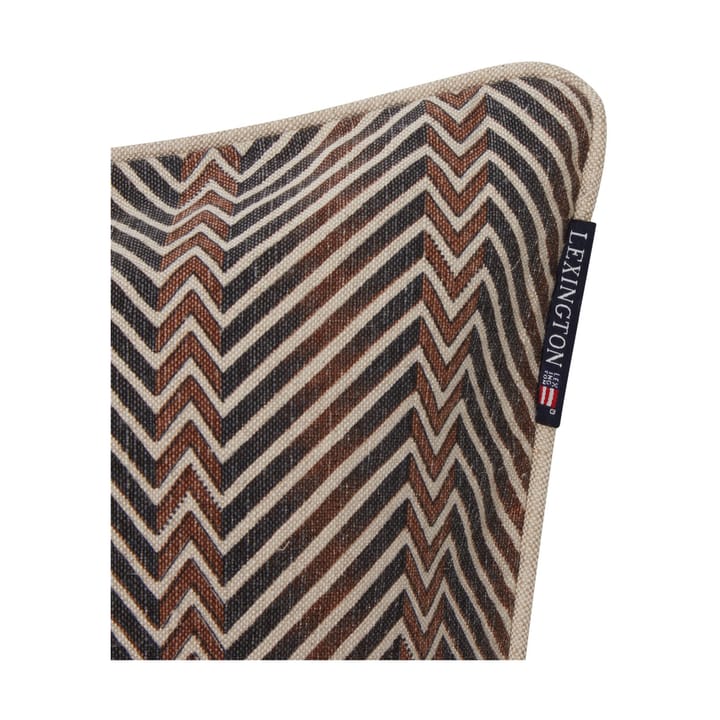 Zig Zag Printed 枕头套 50x50 cm - Brown-beige - Lexington