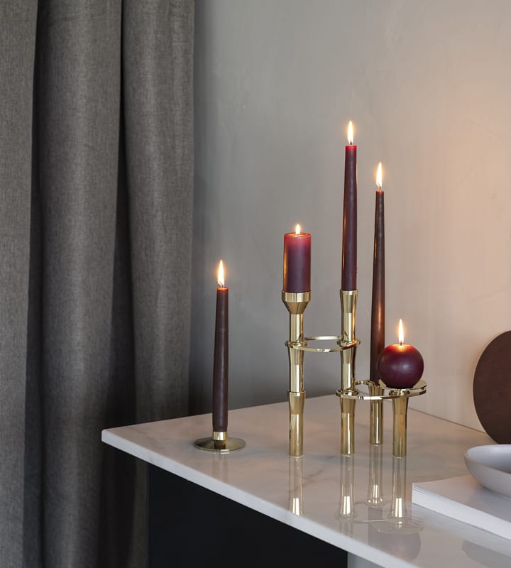 Curve Candlestick - Gold, plinth - LIND DNA