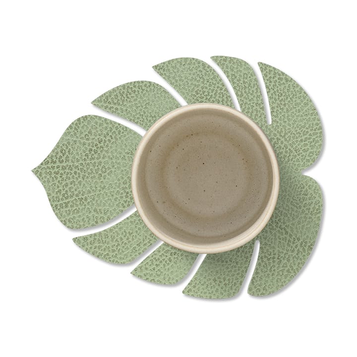 Monstera Leaf Hippo coaster, Olive 绿色 LIND DNA