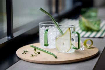 Lyngby Glas straws 21.5 cm 四件套装 - 绿色 - Lyngby Glas