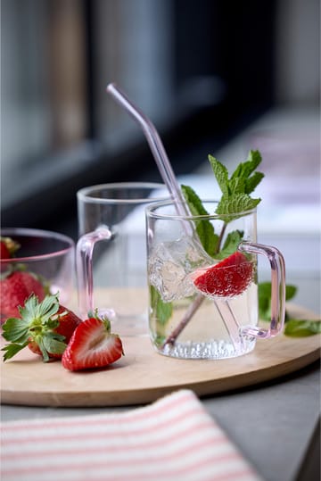 Lyngby Glas straws 21.5 cm 四件套装 - 粉色 - Lyngby Glas