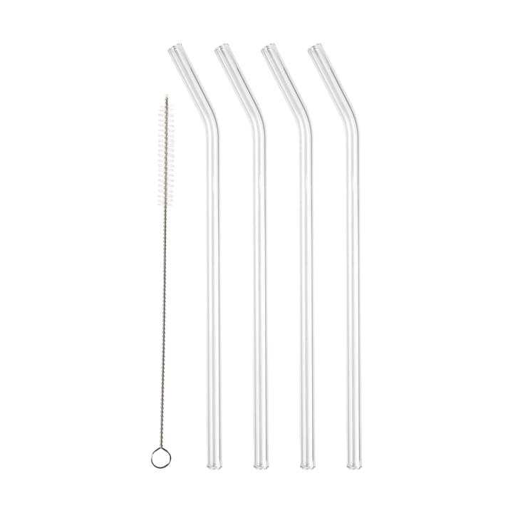 Lyngby Glas straws 21.5 cm 四件套装 - 透明 - Lyngby Glas