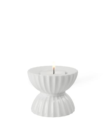 Lyngby Tura tealight holder Ø8 cm - 白色 - Lyngby Porcelæn