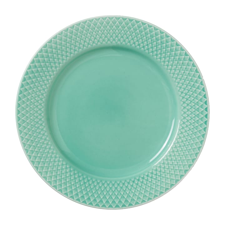 Rhombe 盘子 Ø21 cm - Aqua - Lyngby Porcelæn