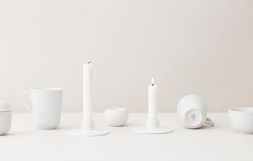 Rhombe 烛台 3 cm - White - Lyngby Porcelæn