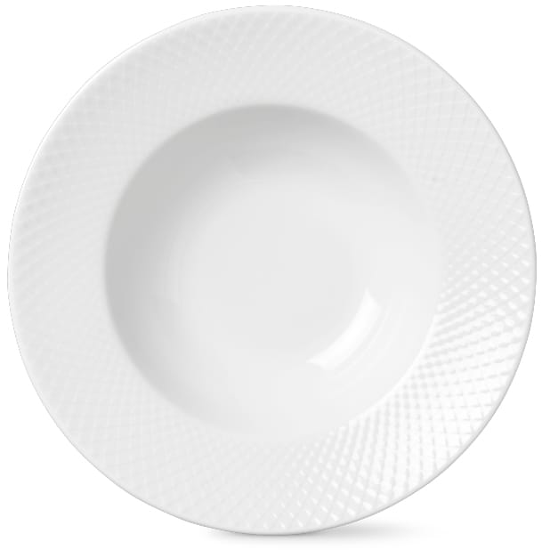 Rhombe deep  盘子 white - Ø 24.5 cm - Lyngby Porcelæn