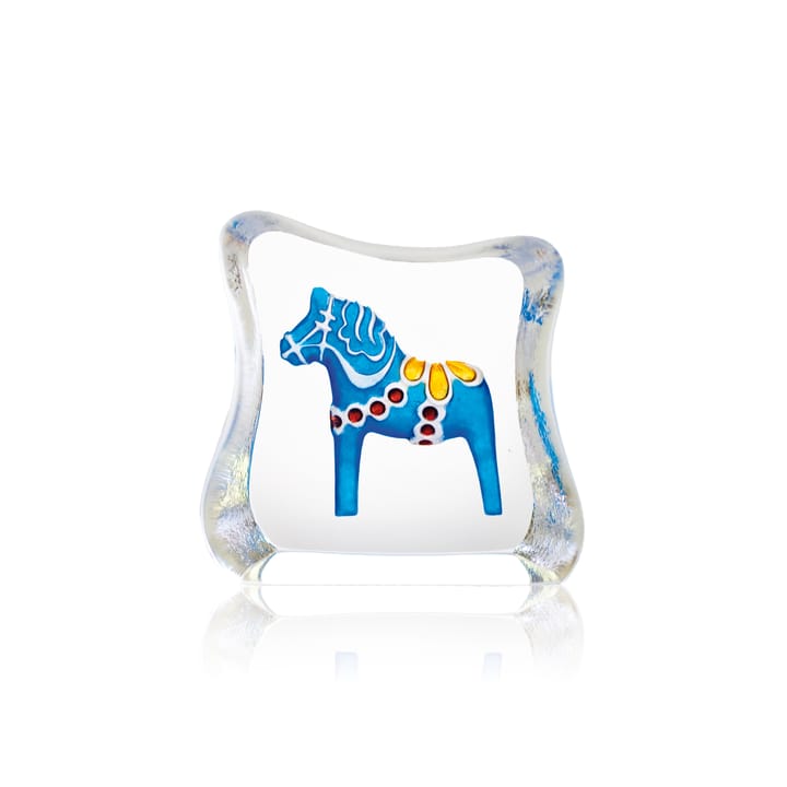 Dala horse glass 雕塑 blue - Mini - Målerås Glasbruk
