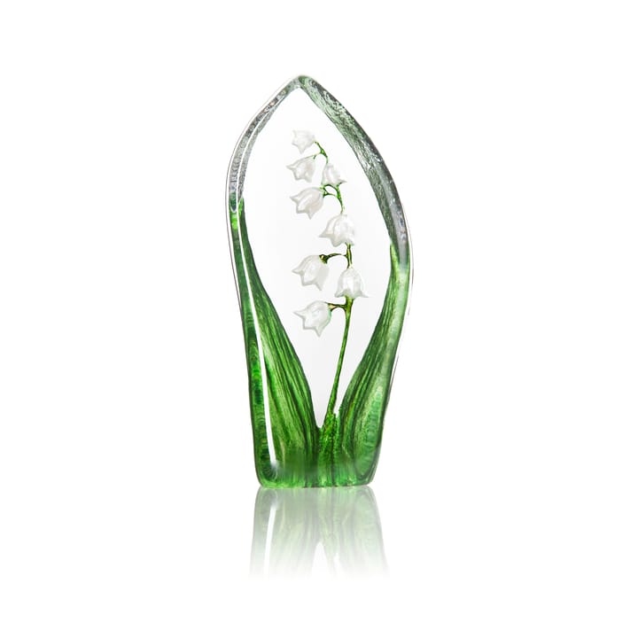 Lily of the Valley glass sculpture - 白色 - Målerås Glasbruk