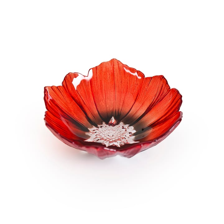 Poppy 碗  small - 红色-黑色 - Målerås Glasbruk