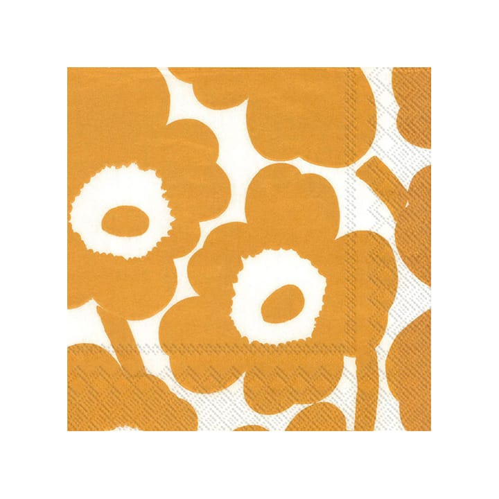 Unikko napkins 33x33cm 20件装 - 白色-金色 - Marimekko